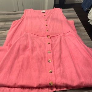 Bohemia Tank Style Button Down Top with Matching Skirt